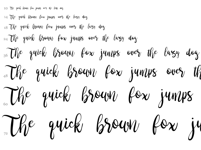 Brushgyo font waterfall